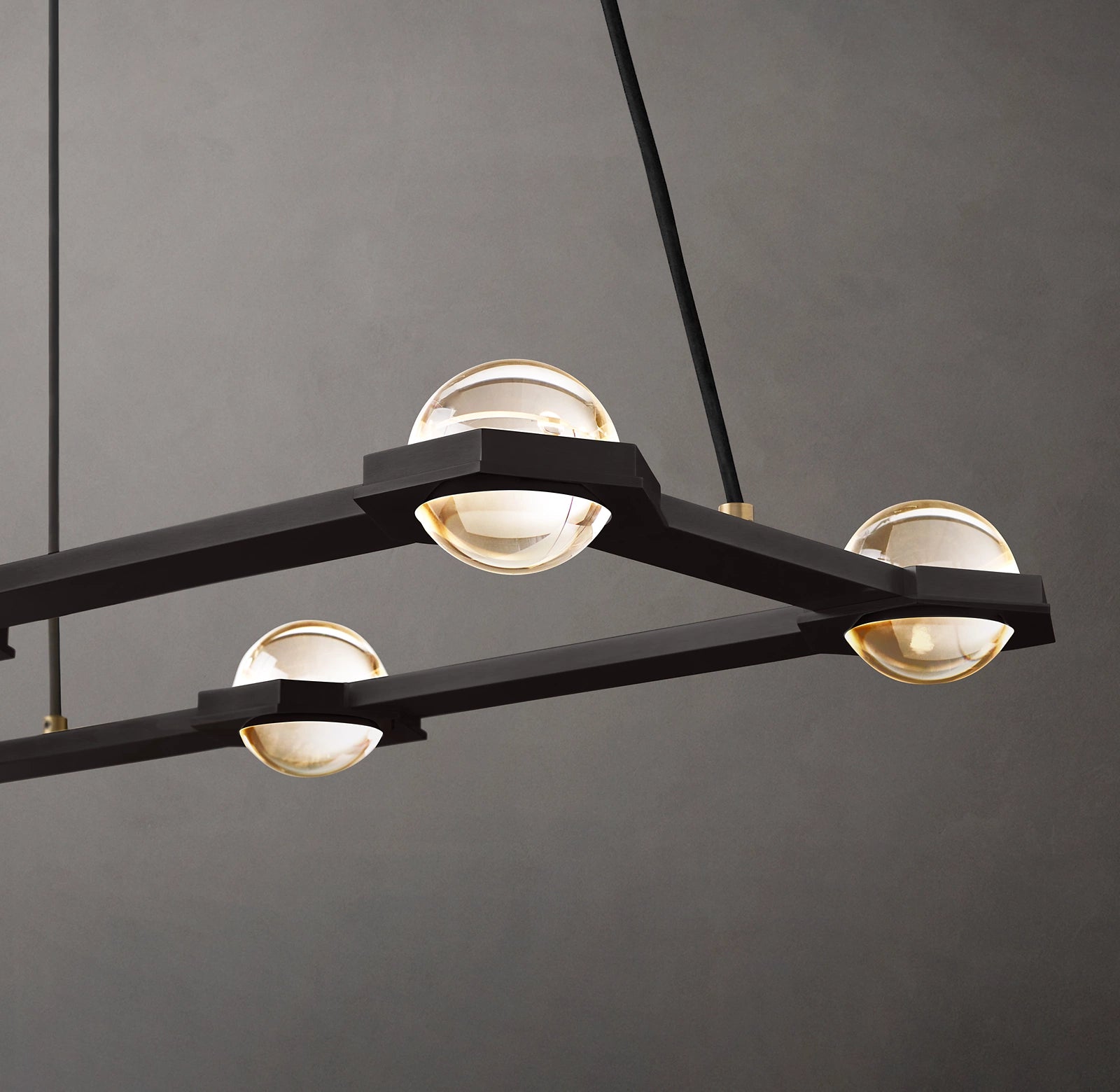 WOMO Globe Crystal Rectangular Chandelier - Eclatant