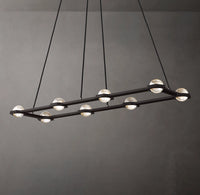 WOMO Globe Crystal Rectangular Chandelier - Eclatant