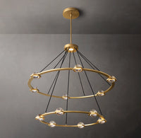 WOMO Globe Crystal Tiered Ring Chandelier - Eclatant