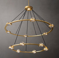 WOMO Globe Crystal Tiered Ring Chandelier - Eclatant