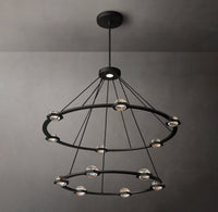 WOMO Globe Crystal Tiered Ring Chandelier - Eclatant