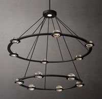 WOMO Globe Crystal Tiered Ring Chandelier - Eclatant