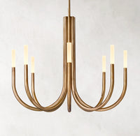 WOMO Candlestick Swoop Arm Chandelier - Rousseau