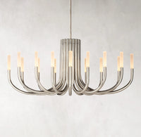 WOMO Candlestick Swoop Arm Chandelier - Rousseau