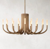 WOMO Candlestick Swoop Arm Chandelier - Rousseau