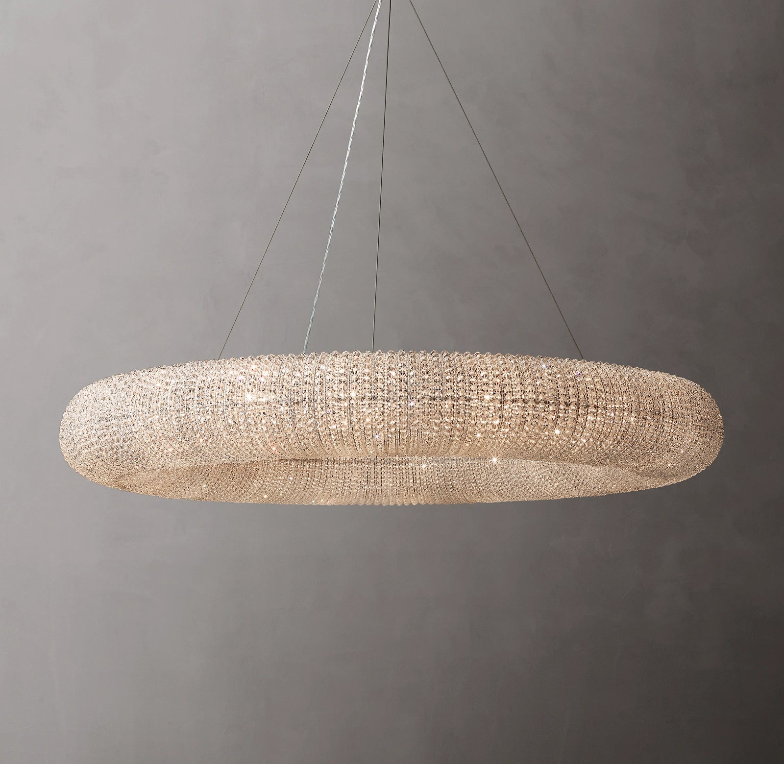 WOMO Crystal Bead Round Chandelier - Halo