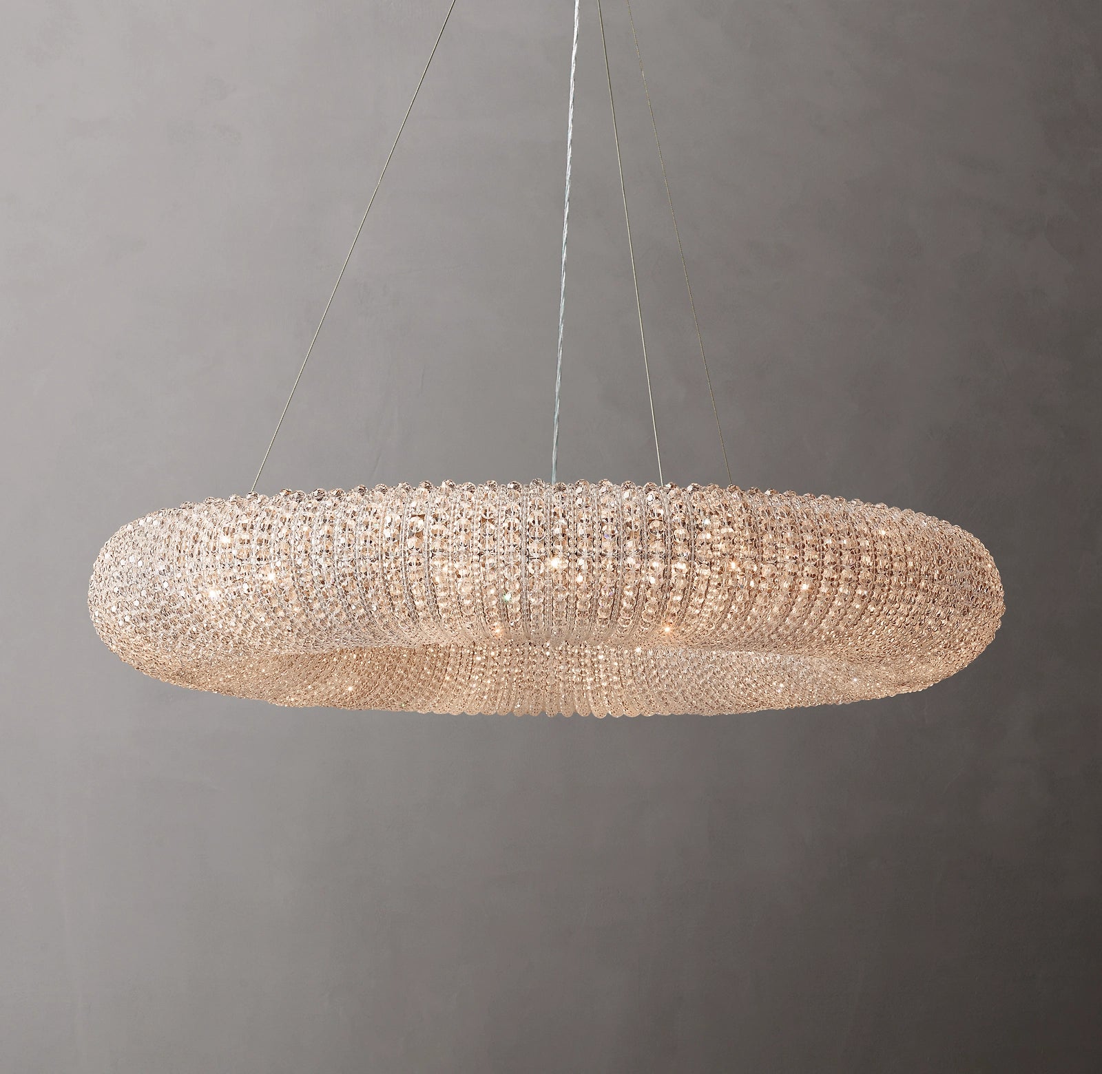 WOMO Crystal Bead Round Chandelier - Halo
