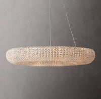 WOMO Crystal Bead Round Chandelier - Halo