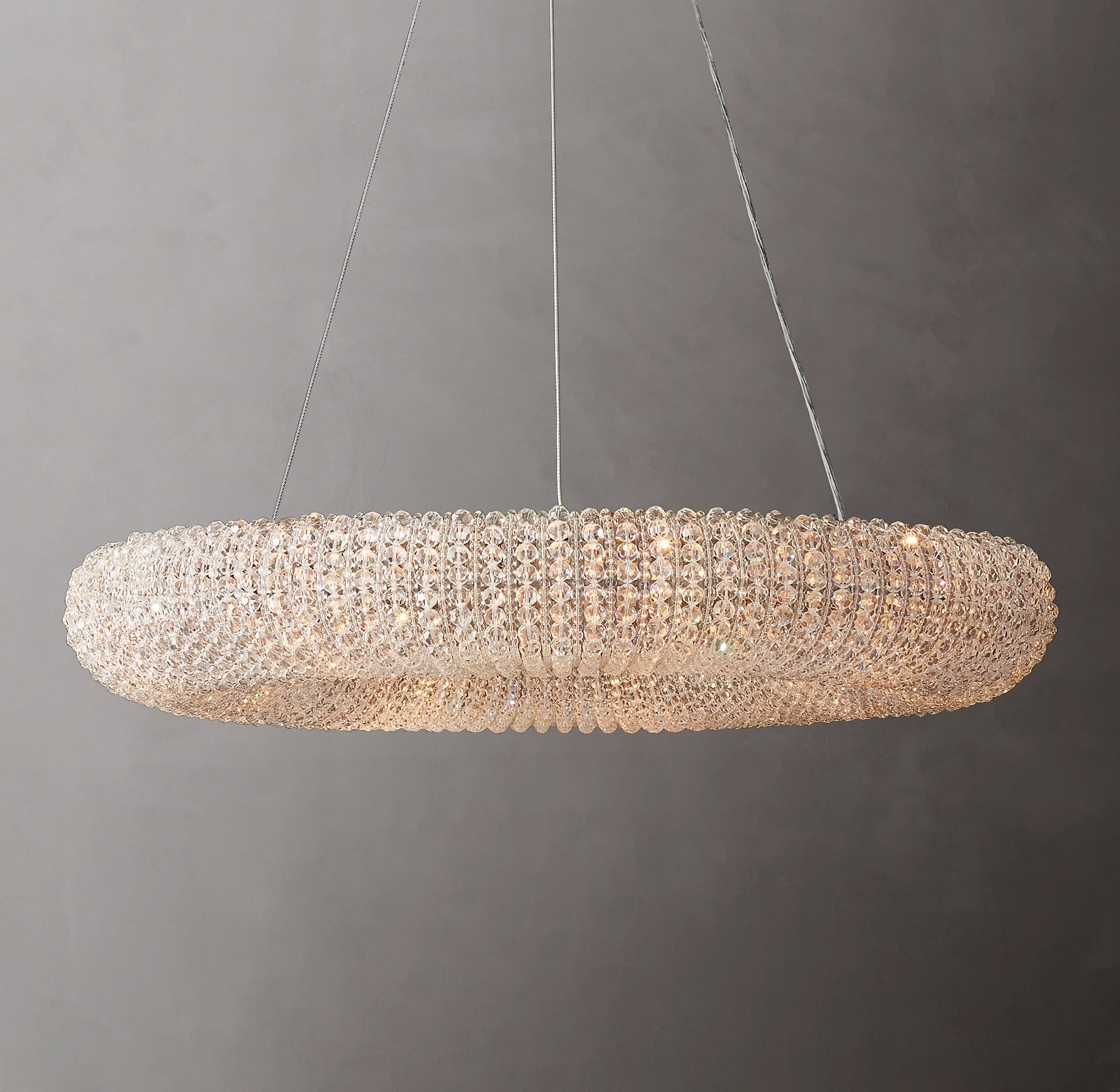 WOMO Crystal Bead Round Chandelier - Halo