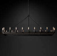 WOMO Filament Tubular Candle Rectangular Chandelier - Camino