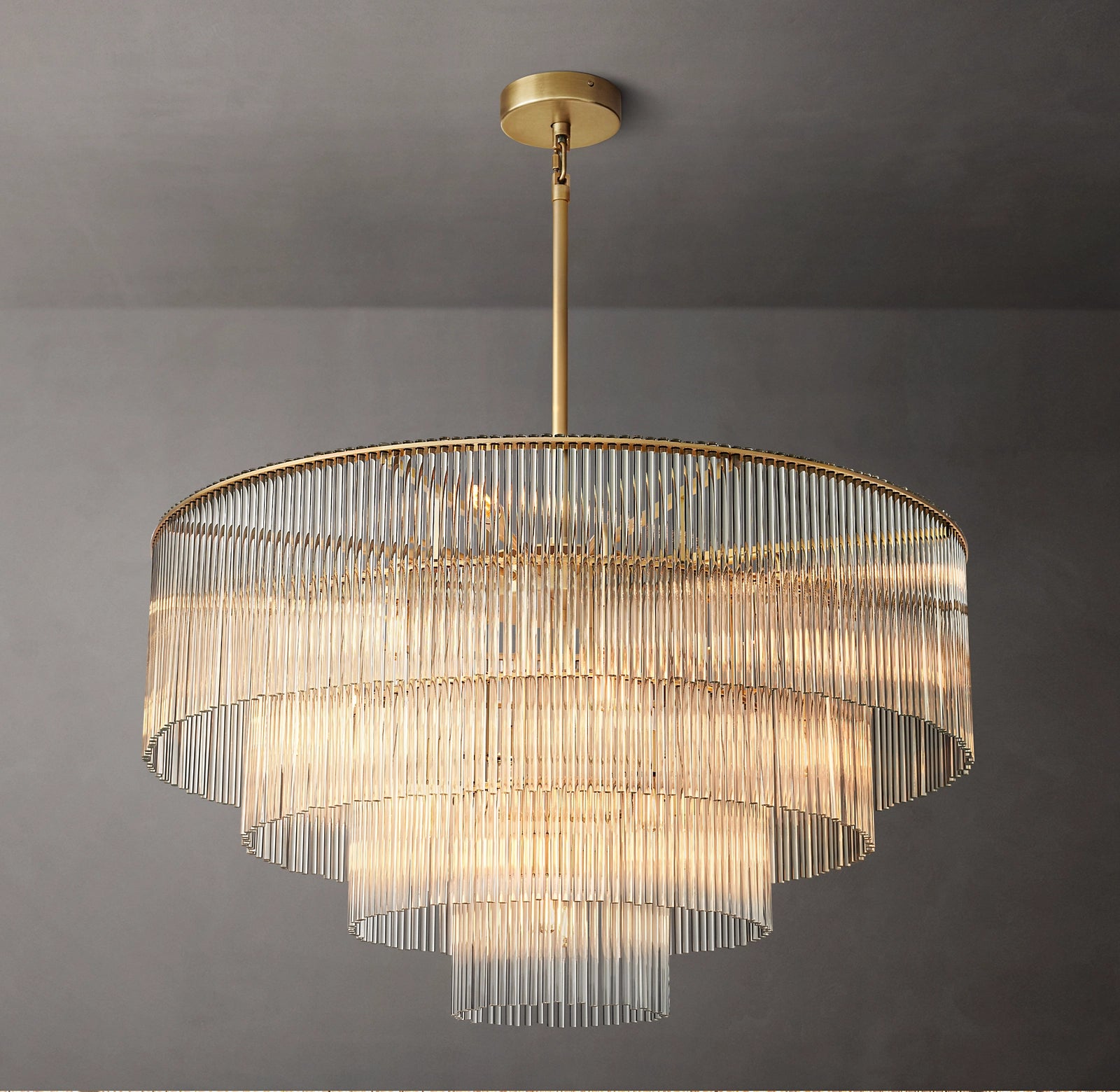 WOMO Crystal Rod Tiered Chandelier - Amadeo