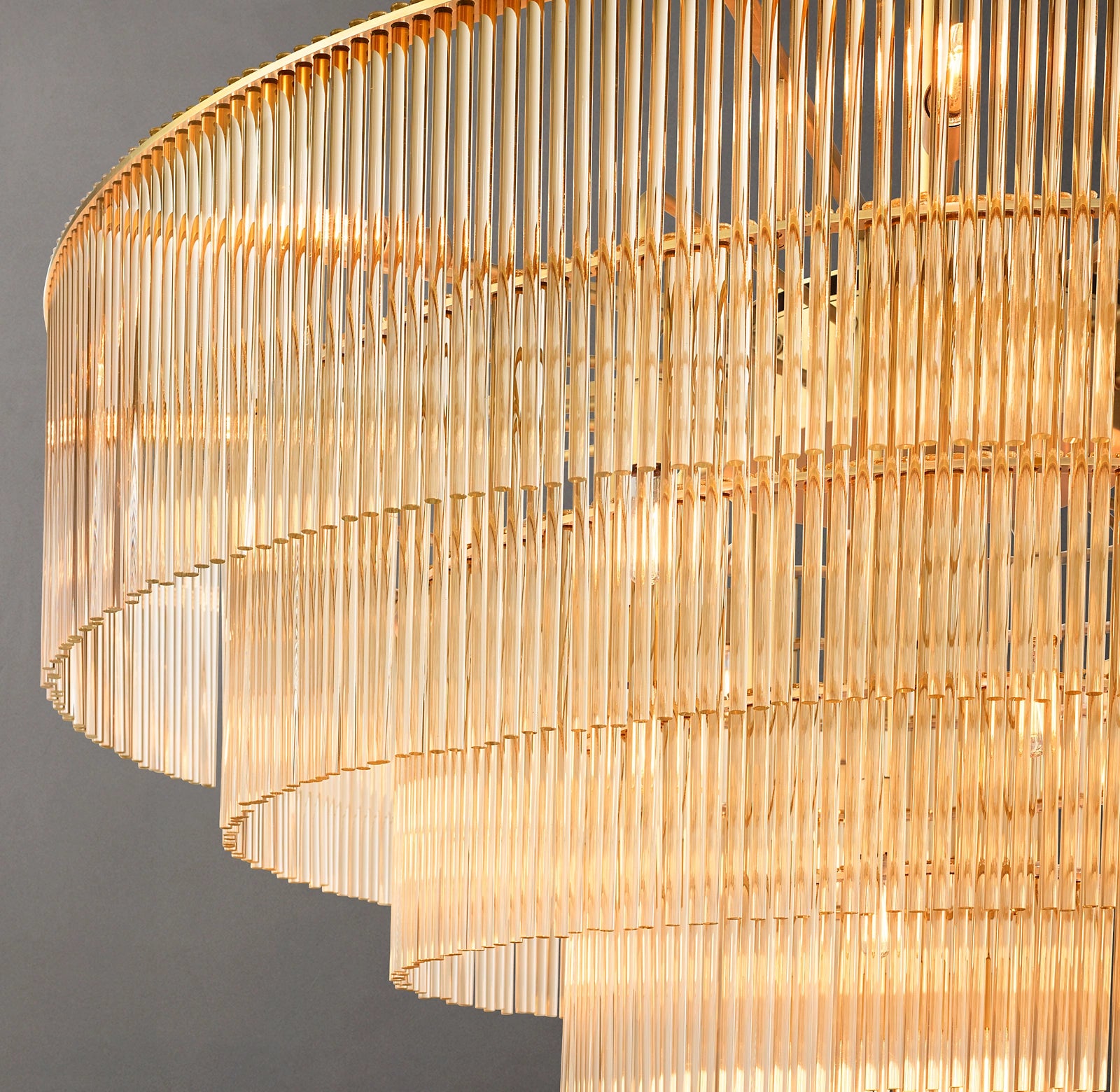 WOMO Crystal Rod Tiered Chandelier - Amadeo