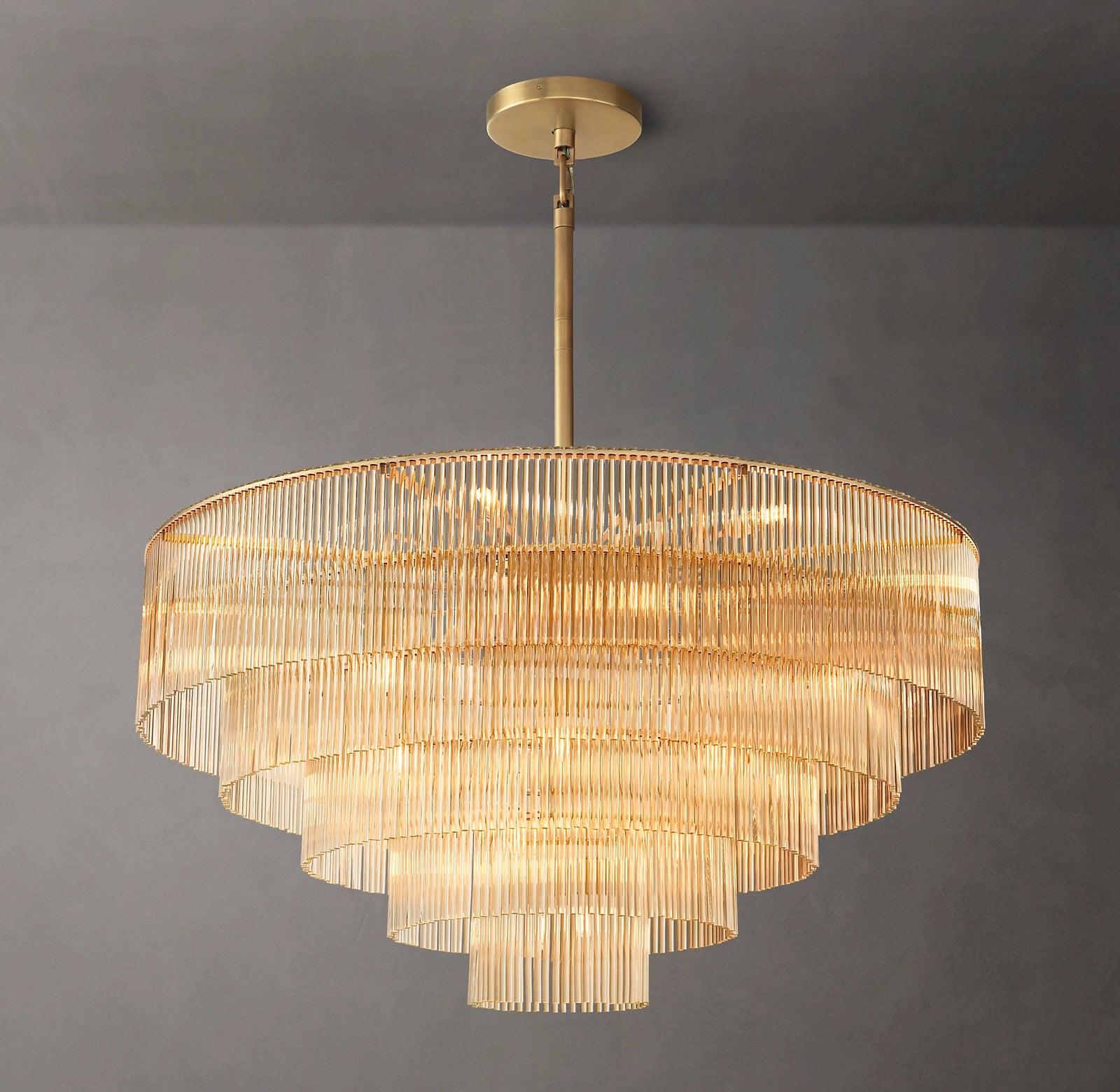 WOMO Crystal Rod Tiered Chandelier - Amadeo
