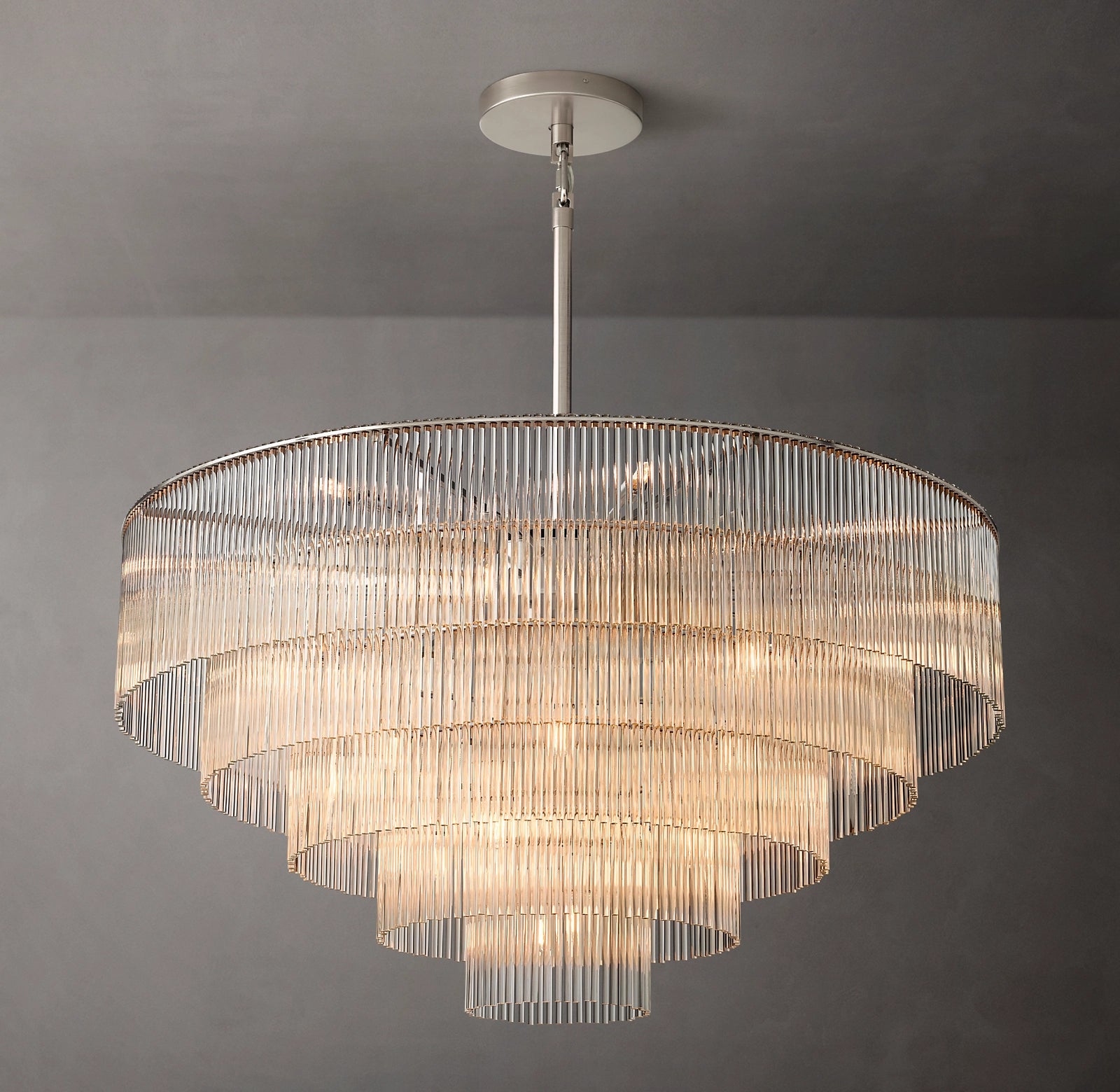 WOMO Crystal Rod Tiered Chandelier - Amadeo