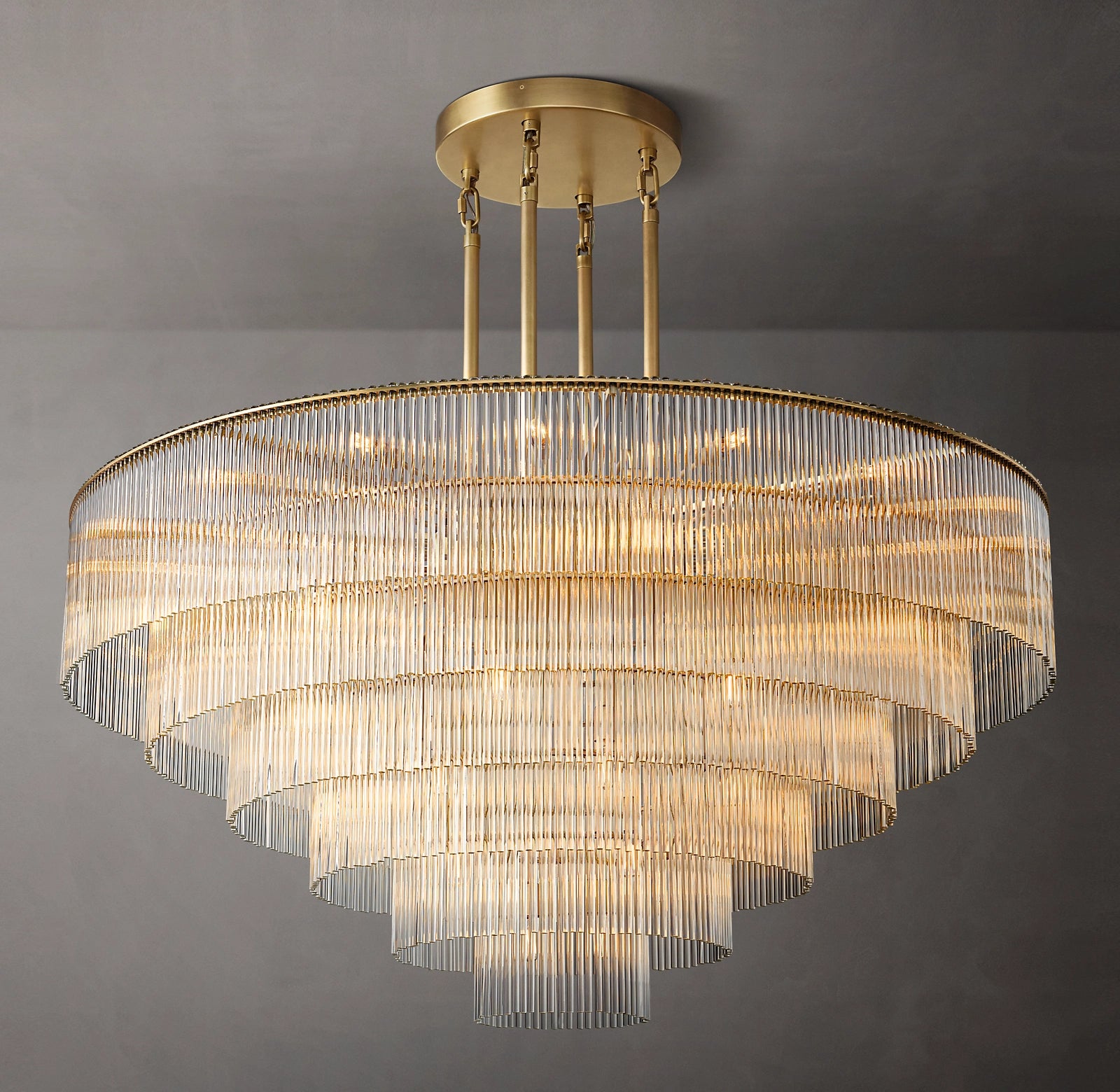 WOMO Crystal Rod Tiered Chandelier - Amadeo