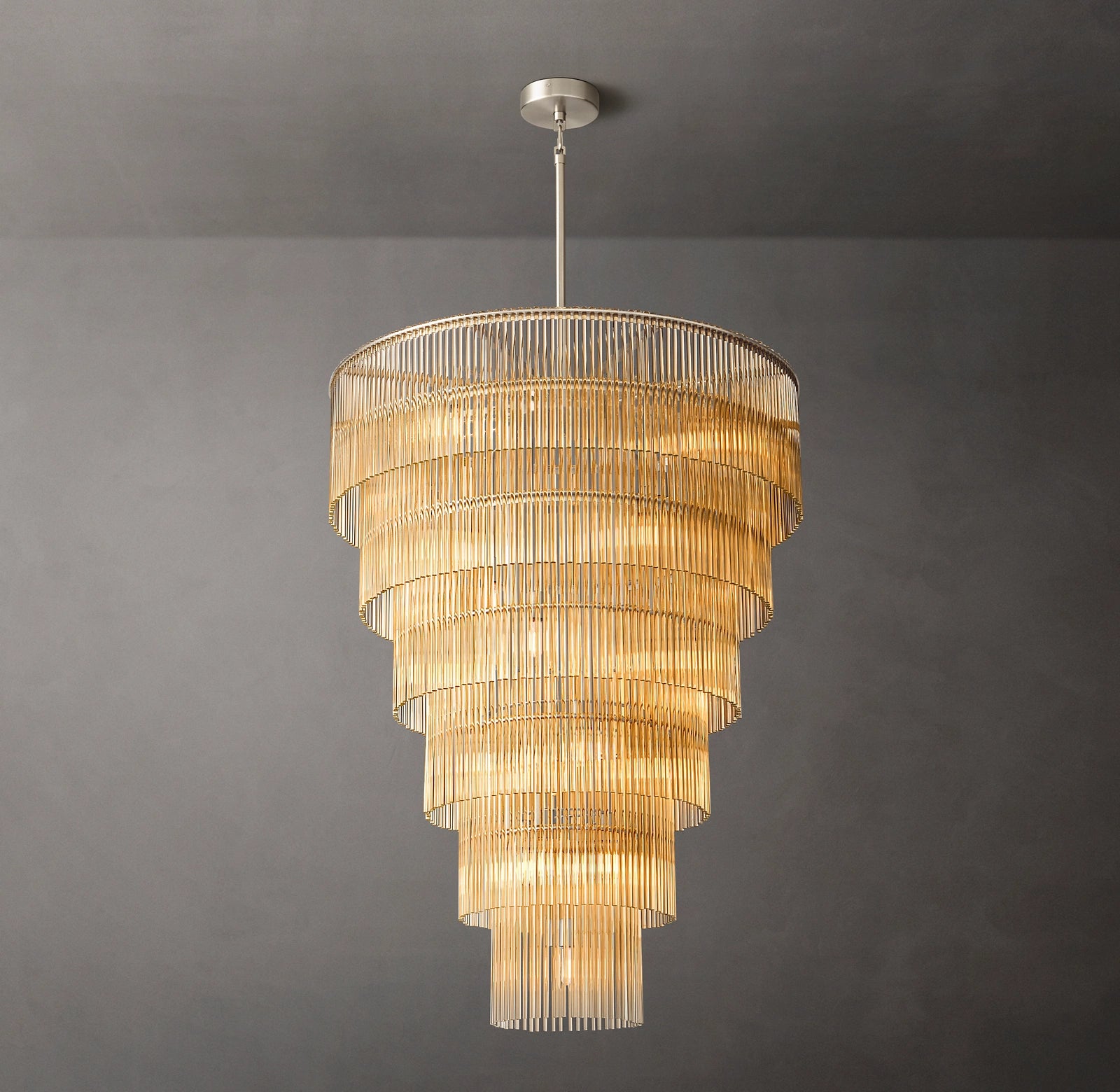 WOMO Crystal Rod Tiered Chandelier - Amadeo