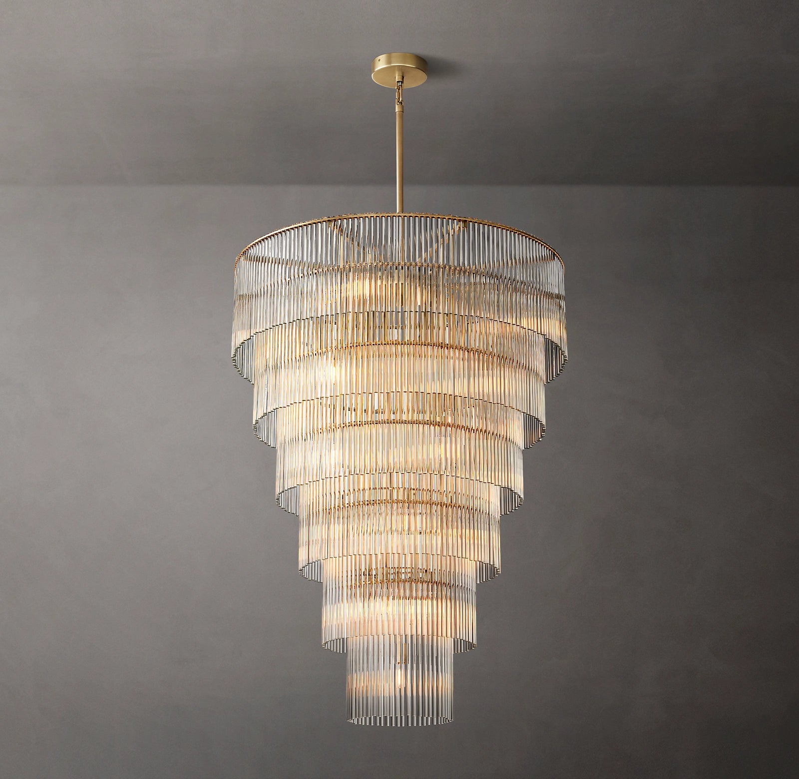 WOMO Crystal Rod Tiered Chandelier - Amadeo