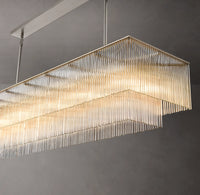 WOMO Crystal Rod Rectangular Chandelier - Amadeo