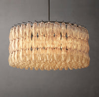 WOMO Clear Murano Glass Round Chandelier - Chiara