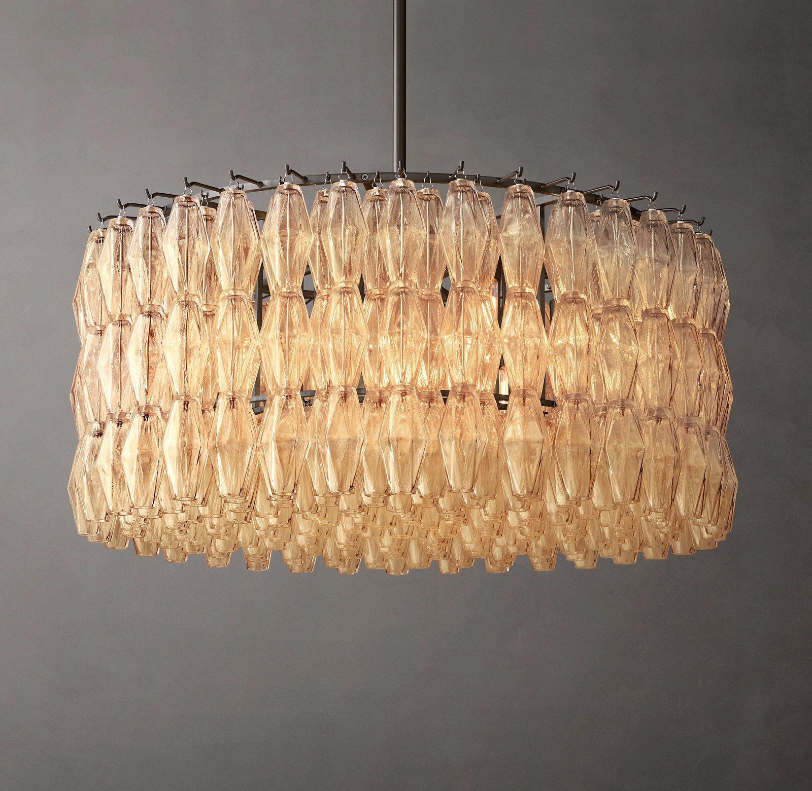 WOMO Clear Murano Glass Round Chandelier - Chiara