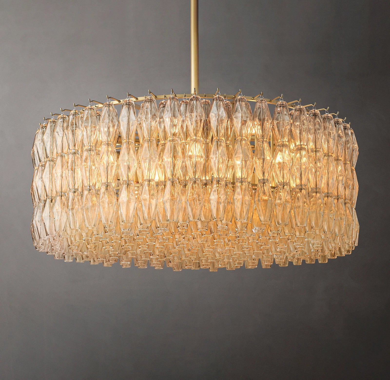 WOMO Clear Murano Glass Round Chandelier - Chiara