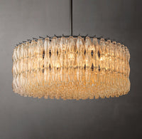 WOMO Clear Murano Glass Round Chandelier - Chiara