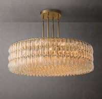 WOMO Clear Murano Glass Round Chandelier - Chiara