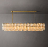 WOMO Clear Murano Glass Rectangular Chandelier - Chiara