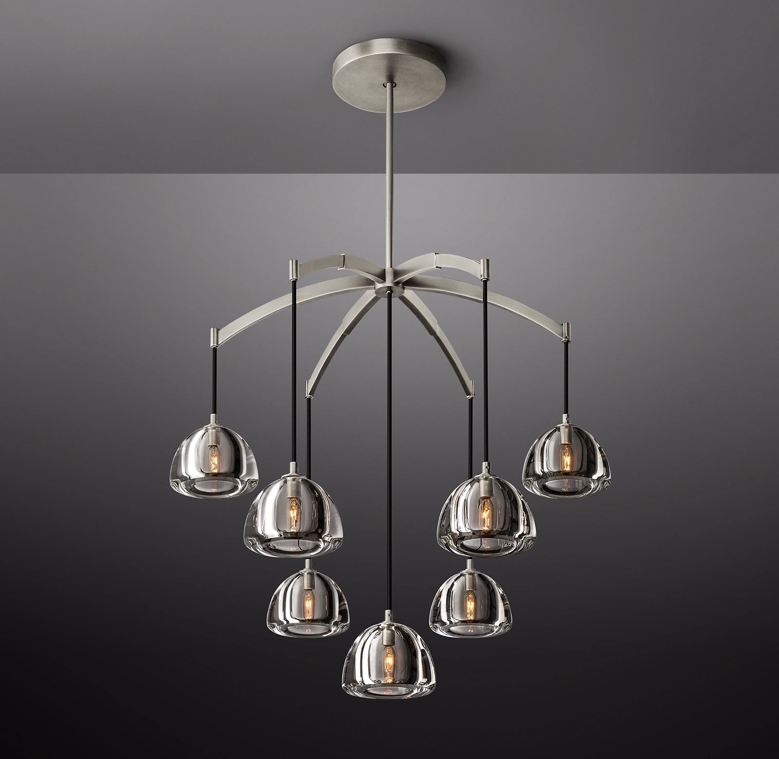 WOMO Crystal Cluster Chandelier - Hemisphere