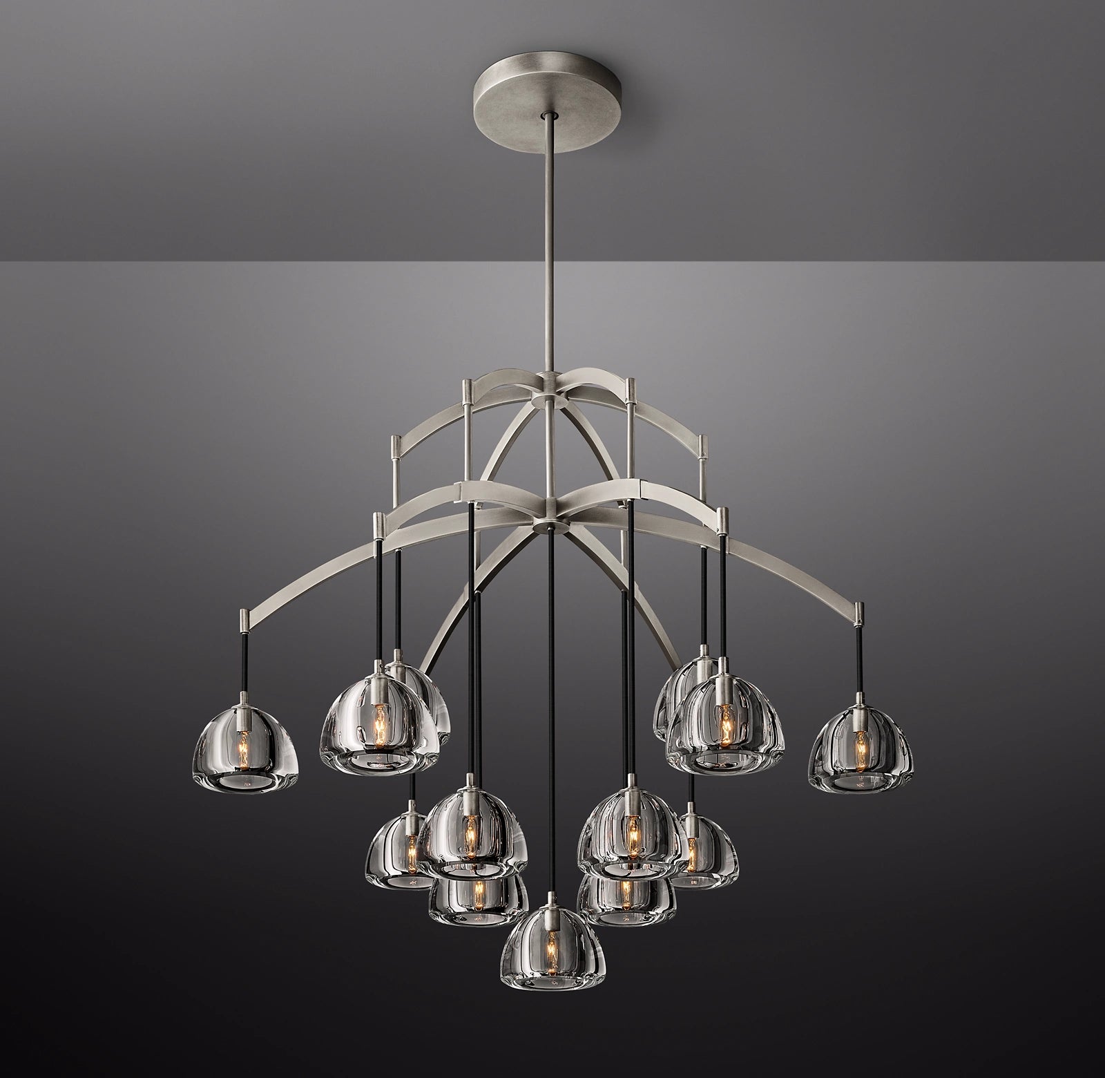 WOMO Crystal Cluster Chandelier - Hemisphere