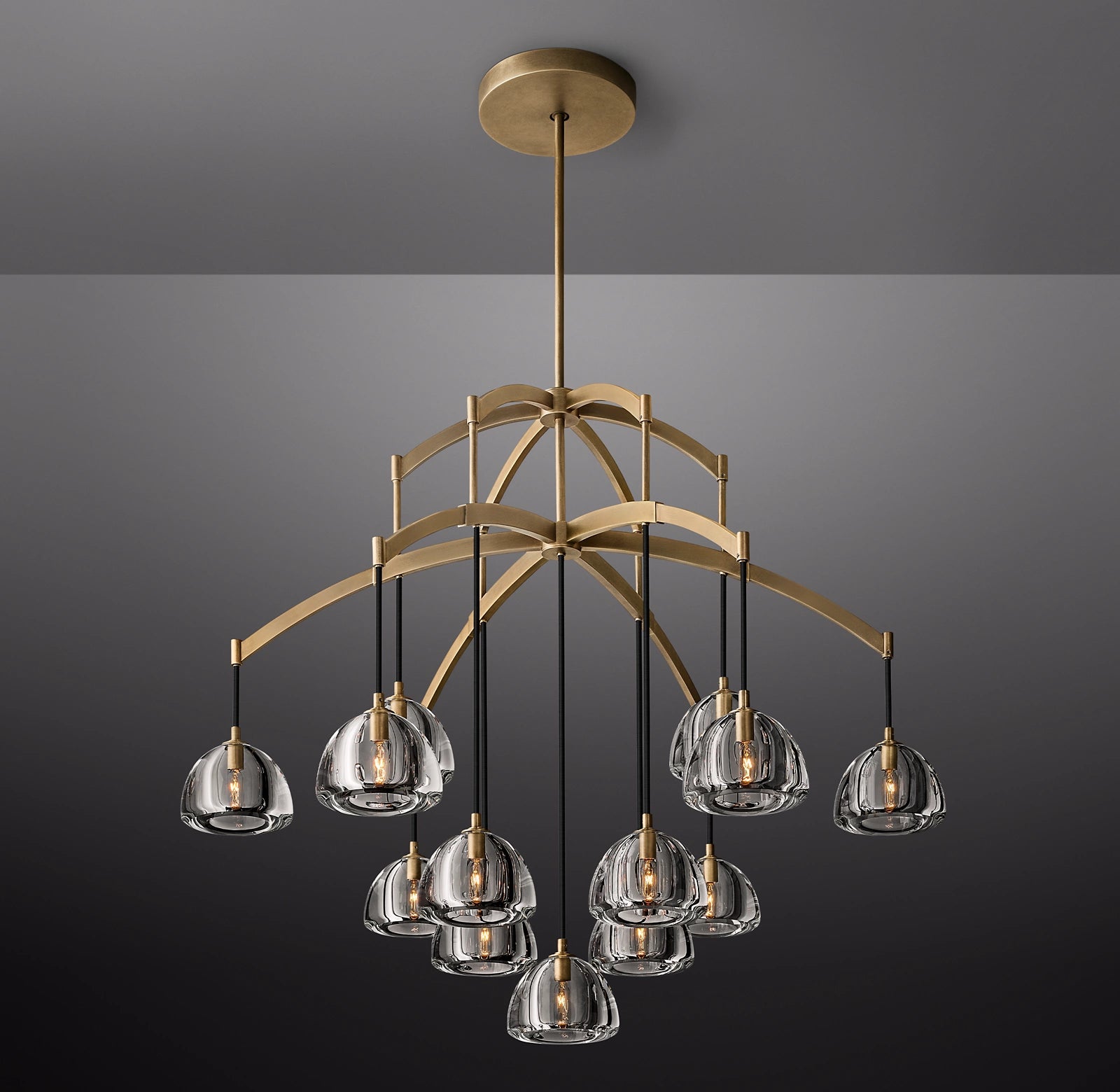 WOMO Crystal Cluster Chandelier - Hemisphere