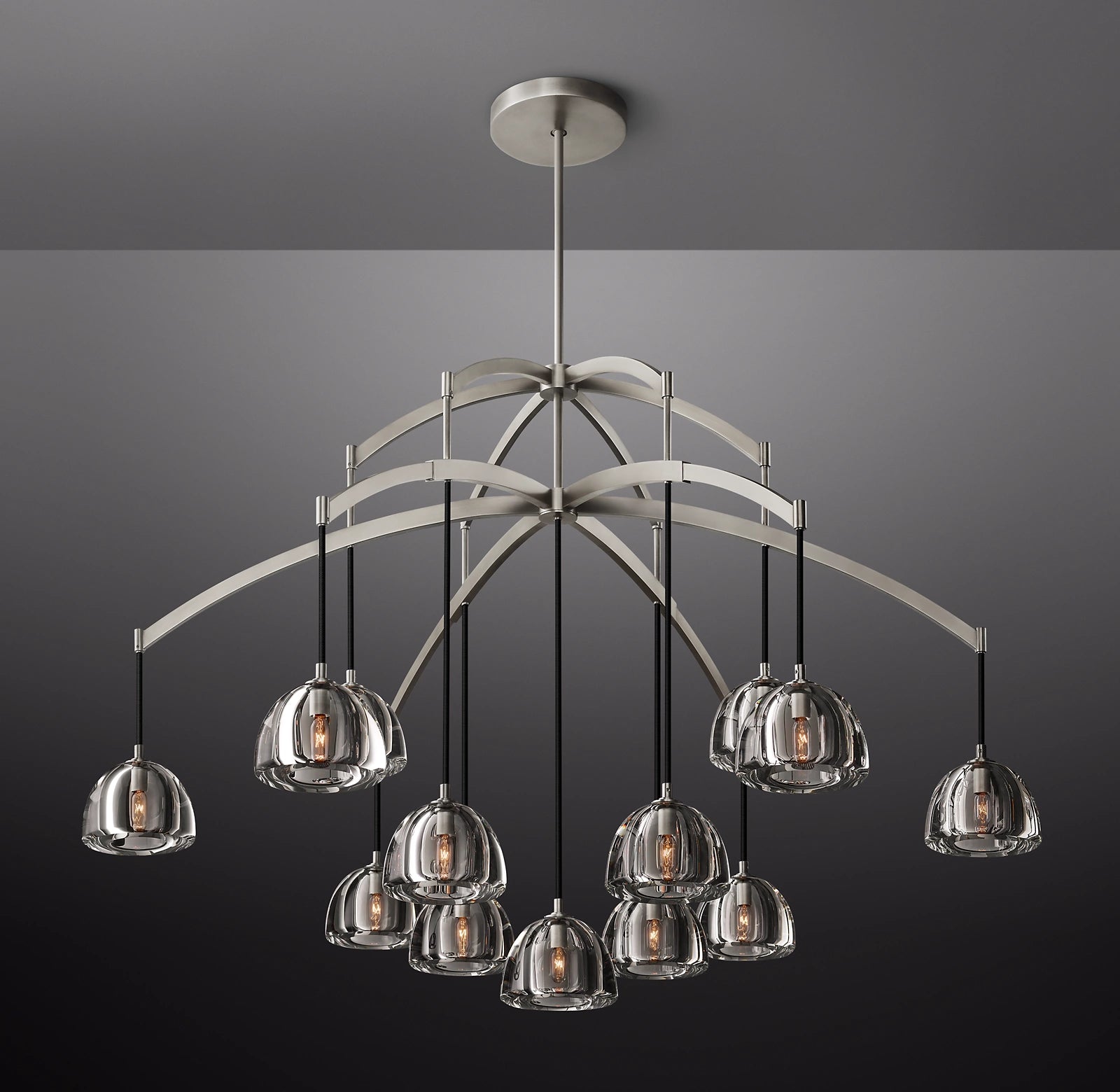 WOMO Crystal Cluster Chandelier - Hemisphere
