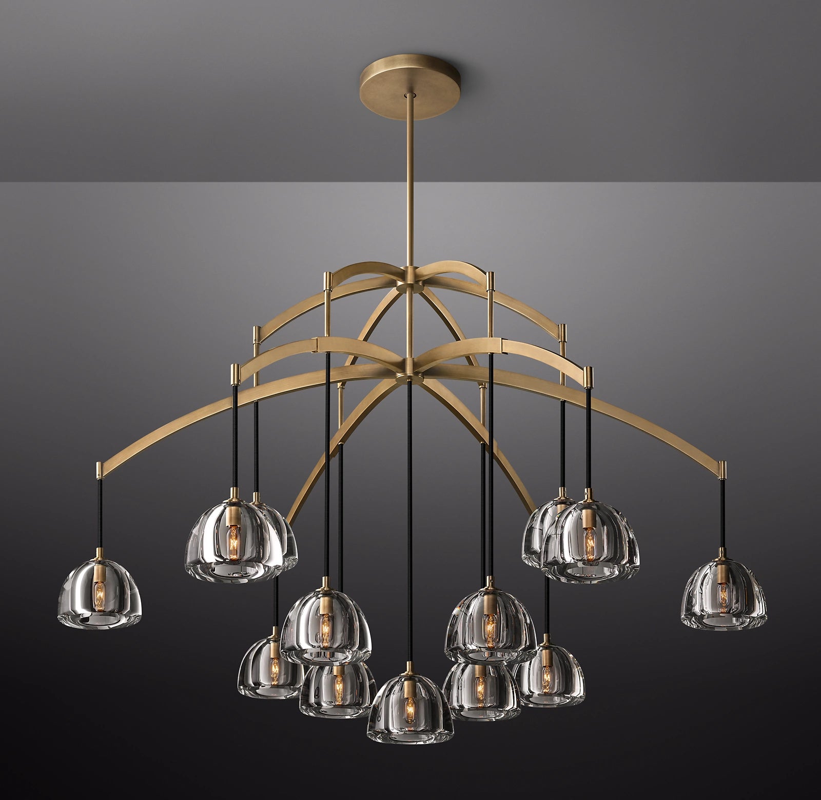 WOMO Crystal Cluster Chandelier - Hemisphere