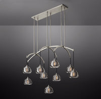 WOMO Crystal Linear Chandelier - Hemisphere