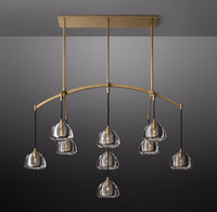 WOMO Crystal Linear Chandelier - Hemisphere