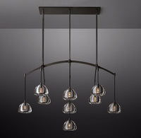 WOMO Crystal Linear Chandelier - Hemisphere