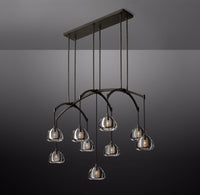 WOMO Crystal Linear Chandelier - Hemisphere