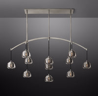 WOMO Crystal Linear Chandelier - Hemisphere