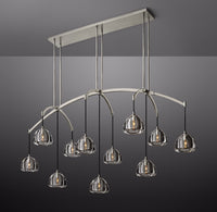 WOMO Crystal Linear Chandelier - Hemisphere