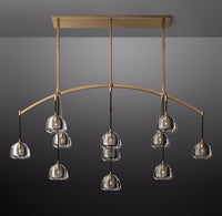 WOMO Crystal Linear Chandelier - Hemisphere