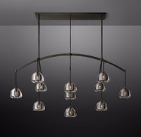 WOMO Crystal Linear Chandelier - Hemisphere
