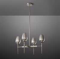 WOMO 27 Inch Torchiere Crystal Arm Chandelier - Tulip