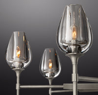 WOMO 27 Inch Torchiere Crystal Arm Chandelier - Tulip