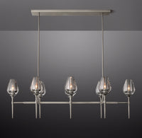 WOMO Torchiere Crystal Linear Chandelier - Tulip