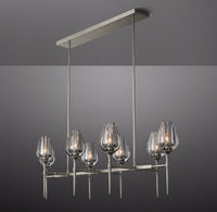 WOMO Torchiere Crystal Linear Chandelier - Tulip