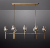 WOMO Torchiere Crystal Linear Chandelier - Tulip