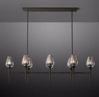 WOMO Torchiere Crystal Linear Chandelier - Tulip