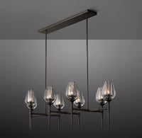 WOMO Torchiere Crystal Linear Chandelier - Tulip