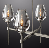 WOMO Torchiere Crystal Linear Chandelier - Tulip