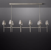 WOMO Torchiere Crystal Linear Chandelier - Tulip